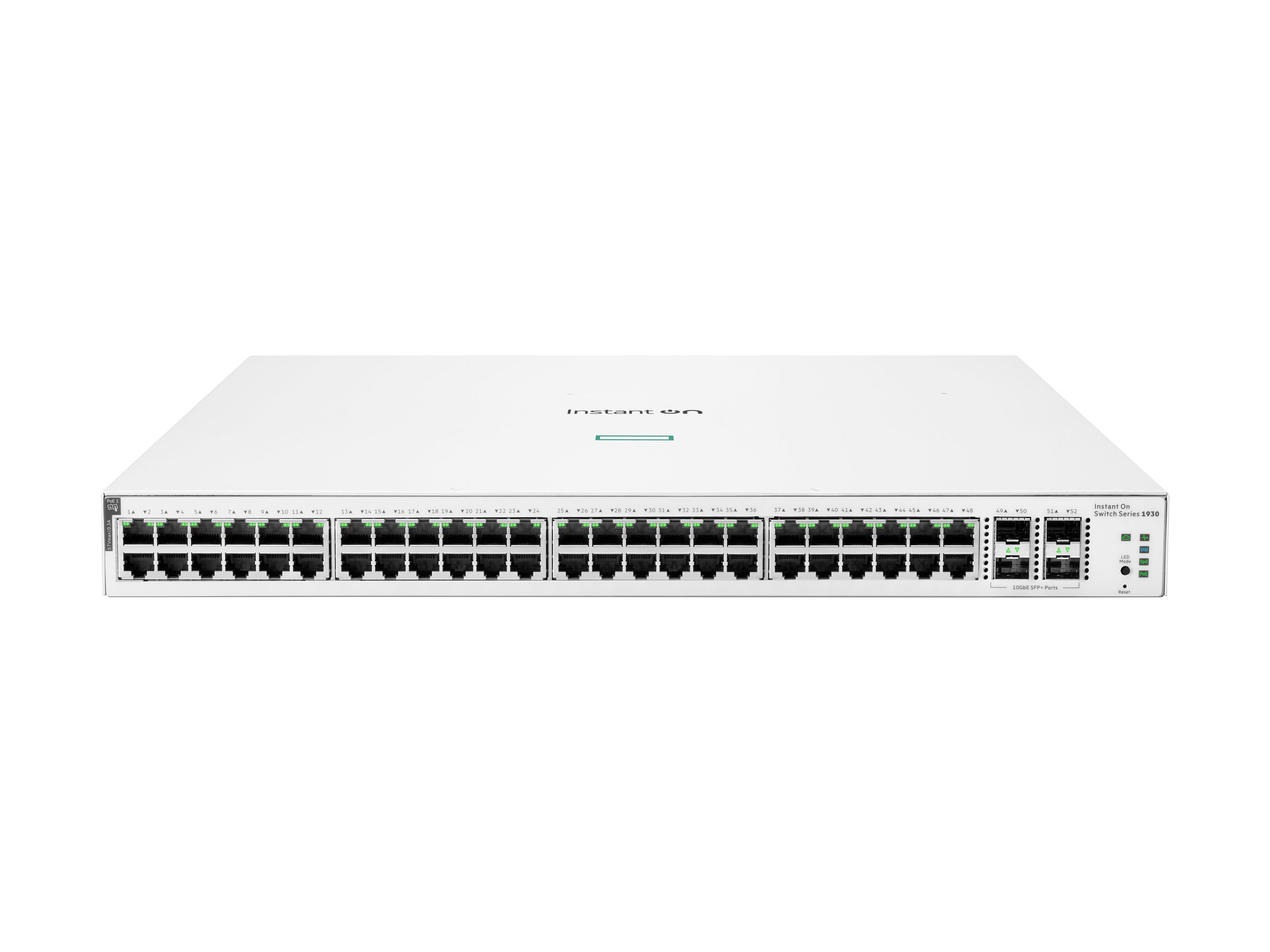 HPE Networking Instant On 1930 48G Class4 PoE 4SFP/SFP+ 370W Switch - Switch - L3 - managed - 48 x 10/100/1000 (PoE)