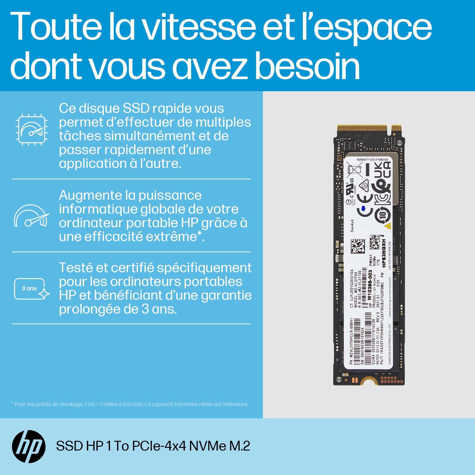 HP  SSD - 1 TB - intern - M.2 2280 - PCIe 4.0