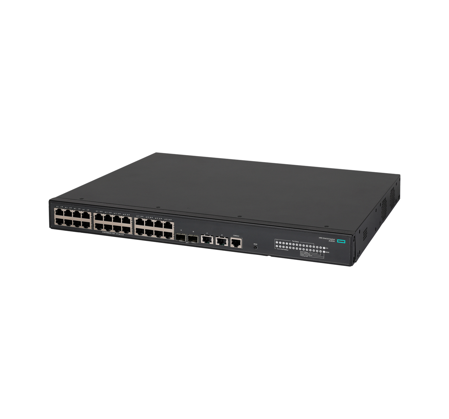 HPE FlexNetwork 5140 24G PoE+ 2SFP+ 2XGT EI - Switch - L3 - Smart - 24 x 10/100/1000 (PoE+)