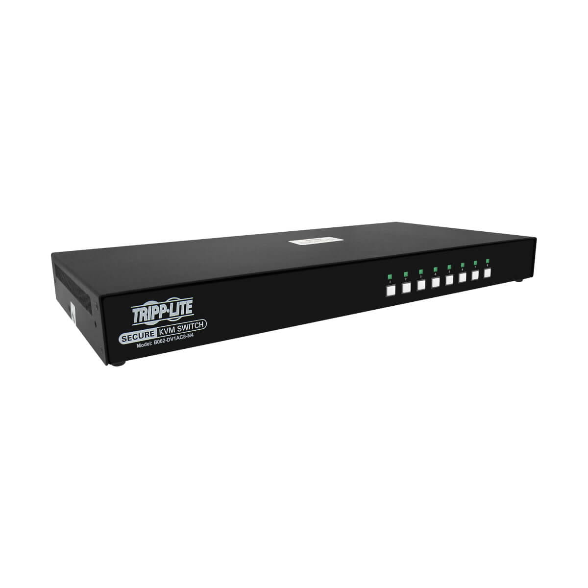 Tripp Secure KVM Switch, 8-Port, Single Head, DVI to DVI, NIAP PP4.0, Audio, CAC, TAA