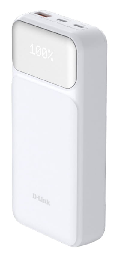 D-Link DPP-201 - Powerbank - 20000 mAh - 65 Watt - PD 3.0, QC 3.0, PD 2.0, QC 2.0 - 3 Ausgabeanschlussstellen (USB Typ A, 2 x USB-C)