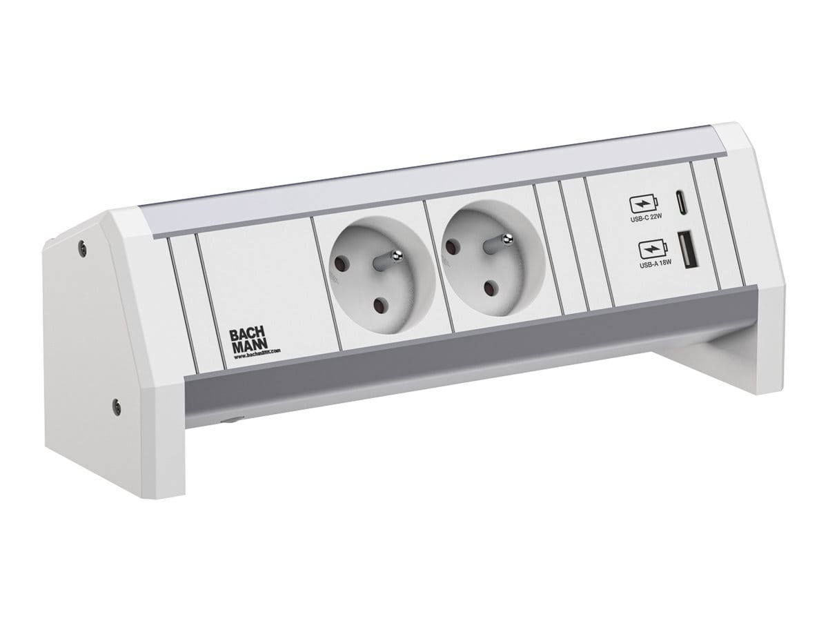 Bachmann DESK 1 - Steckdosenleiste - Eingabe, Eingang GST18 - Ausgangsanschlüsse: 2 (GST18, 24 pin USB-C, USB)