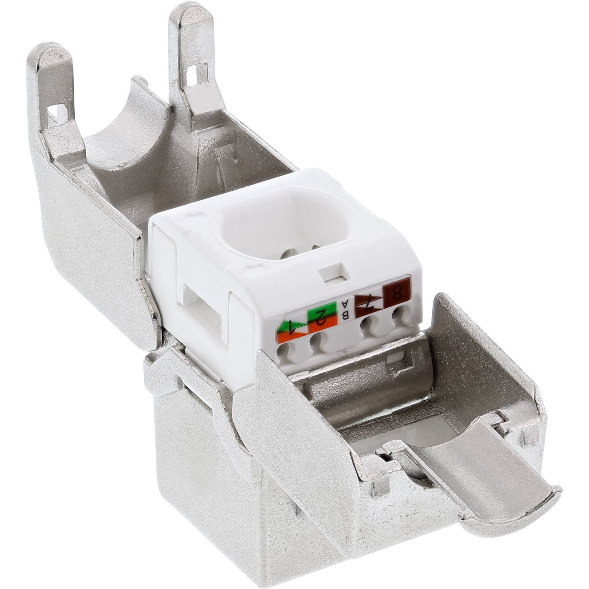 InLine Keystone RJ45 Buchse / LSA Einsatz - SNAP-In - Cat.6a - schmale Bauform