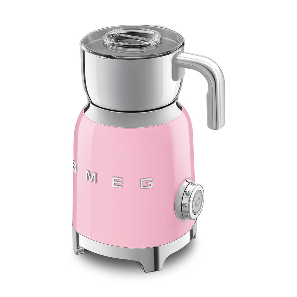 SMEG MFF11PKEU, Automatic milk frother/warmer, Rose, Edelstahl, 250 ml, Heiß & Kalt, Kunststoff
