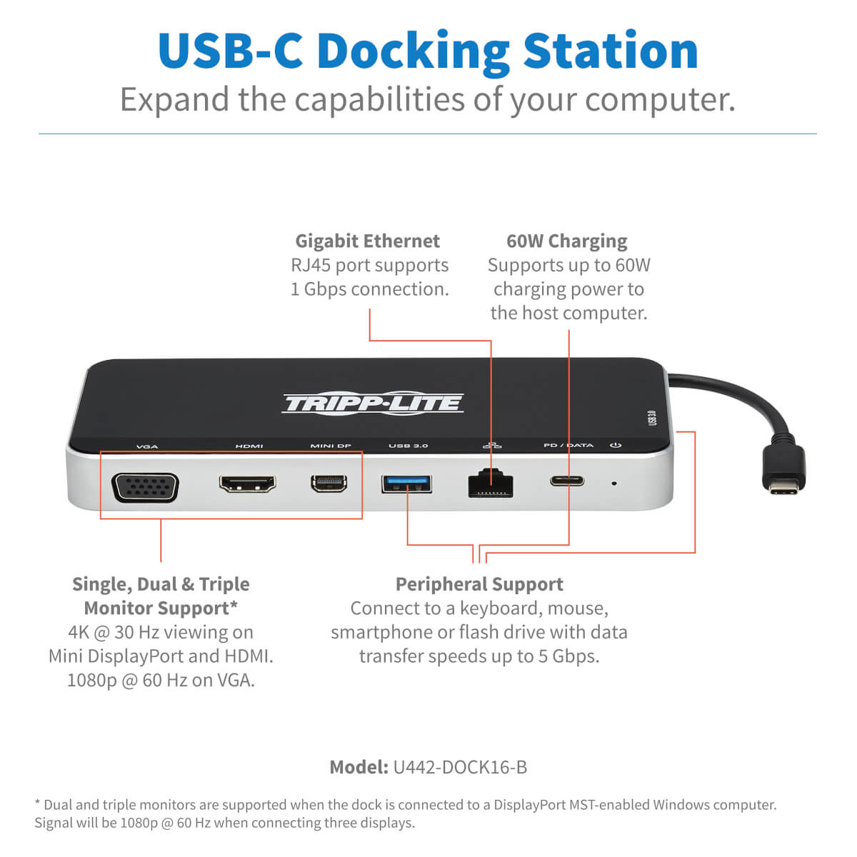 Tripp Eaton Tripp Lite Series USB C Docking Station