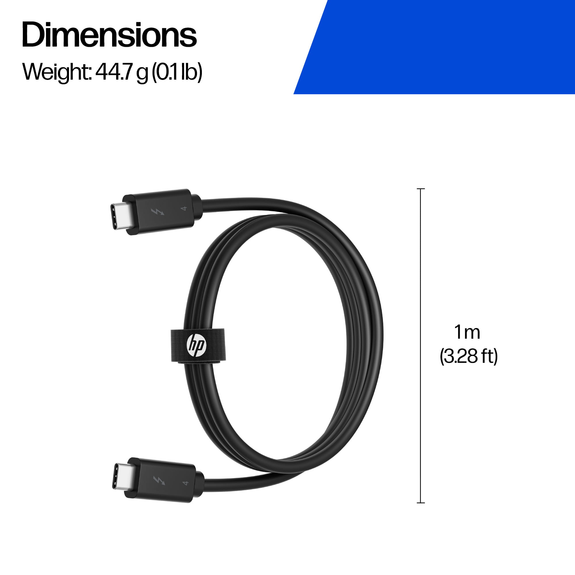 HP  USB-Kabel - Thunderbolt 4 männlich zu Thunderbolt 4 männlich - 1 m - USB Power Delivery (240W)