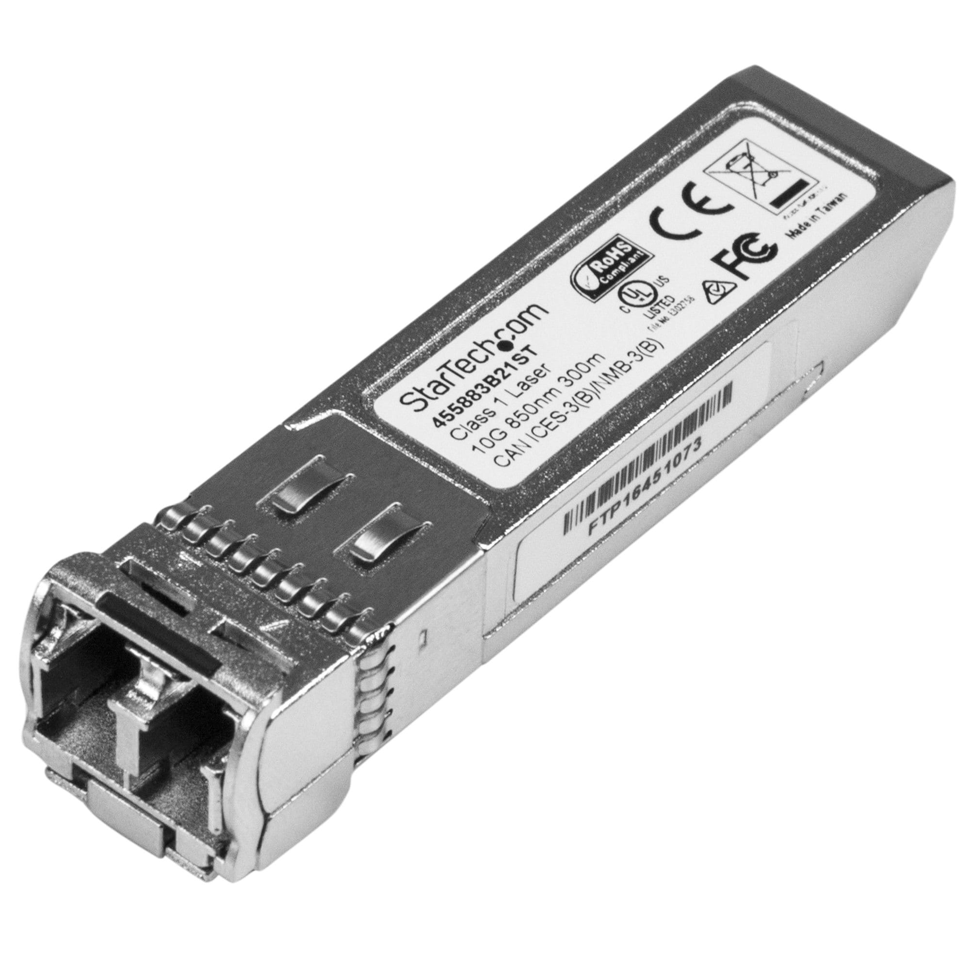 StarTech.com 10 Gigabit LWL SFP+ Transceiver Modul - HP 455883-B21 Kompatibel - MM LC mit DDM - 300m - 10GBase-SR - SFP+-Transceiver-Modul (gleichwertig mit: HP 455883-B21)