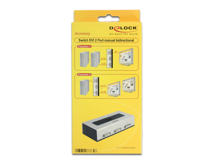Delock Switch DVI 2 port manual bidirectional