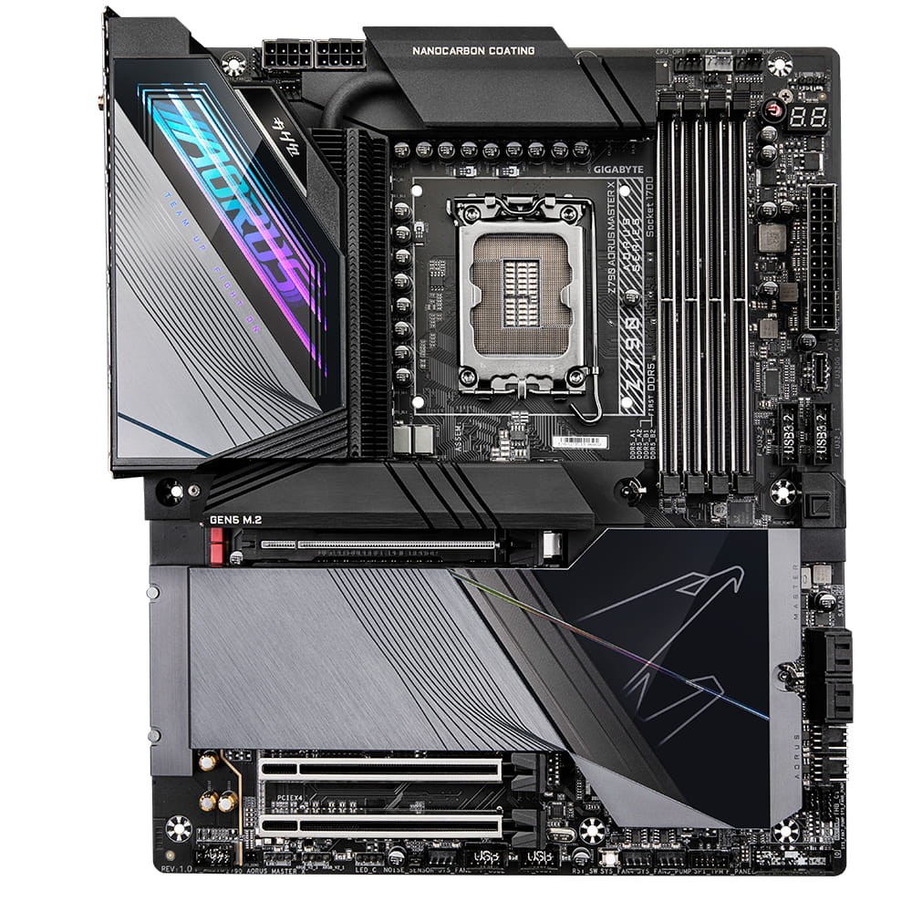 Gigabyte Z790 AORUS MASTER X - 1.0 - Motherboard - E-ATX - LGA1700 Sockel - Z790 Chipsatz - USB 3.2 Gen 1, USB 3.2 Gen 2, USB-C Gen 2x2, USB-C 3.2 Gen 1 - 10 Gigabit LAN, Bluetooth, Wi-Fi 7 - Onboard-Grafik (CPU erforderlich)
