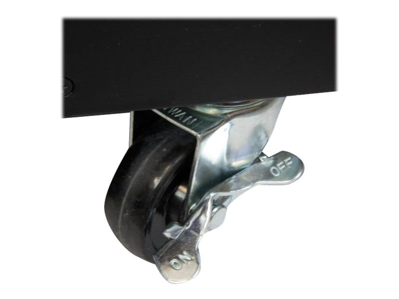 StarTech.com Mobiles Server Rack mit Griffen - rollbarer Serverschrank / Netzwerschrank - 9HE - Schrank - Schwarz - 9U - 58.4 cm (23")