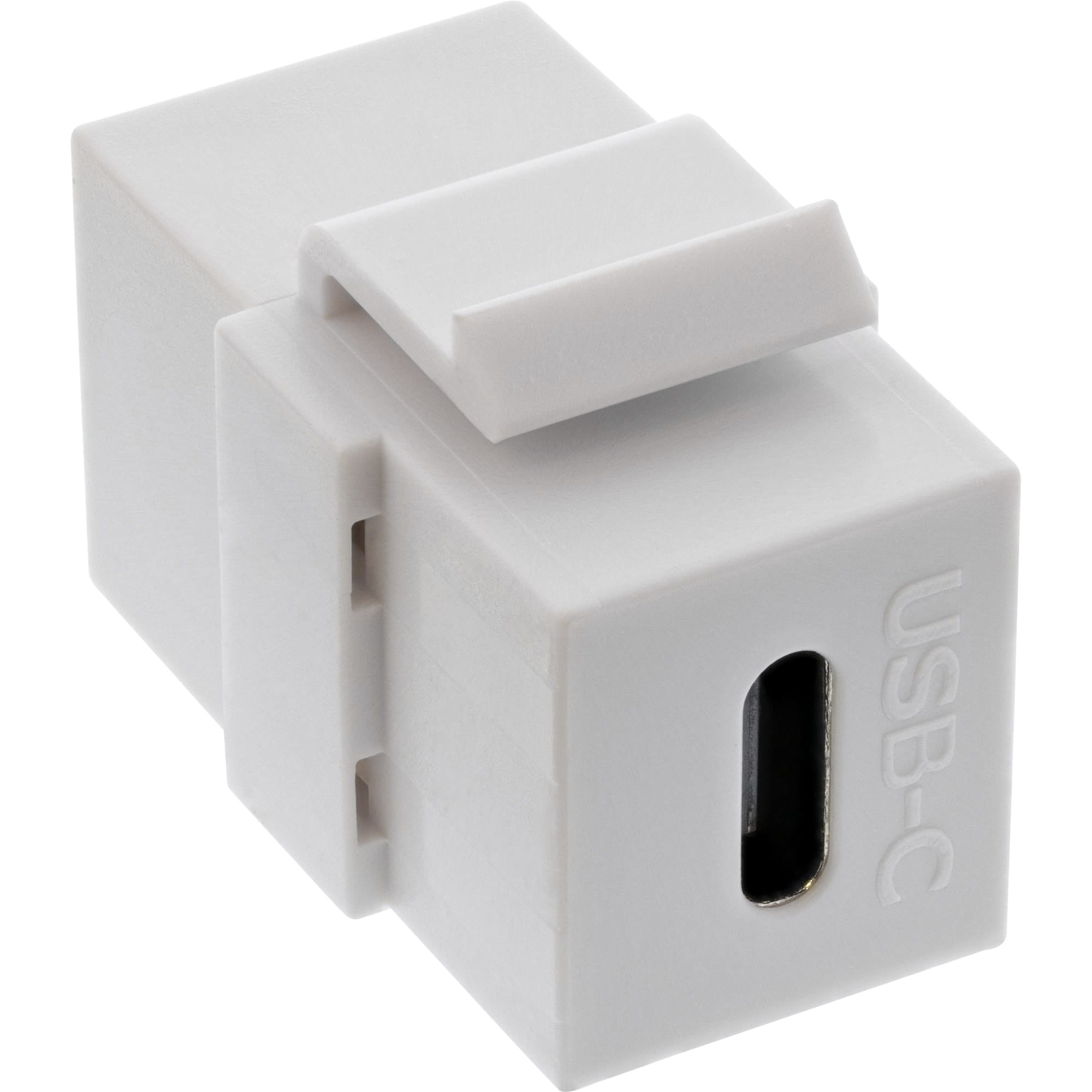 InLine USB 3.1 Keystone Snap-In Einsatz - USB-C Buchse / Buchse - weiß