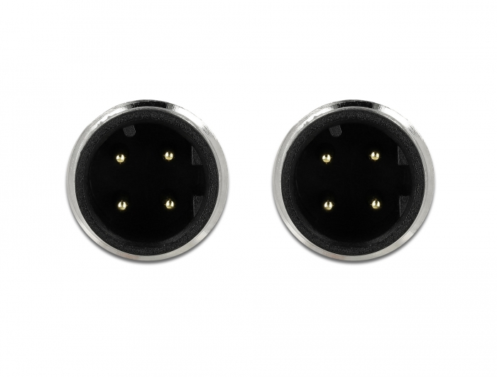 Delock Netzwerkkabel - M12 (4-polig) (M) zu M12 (4-polig)