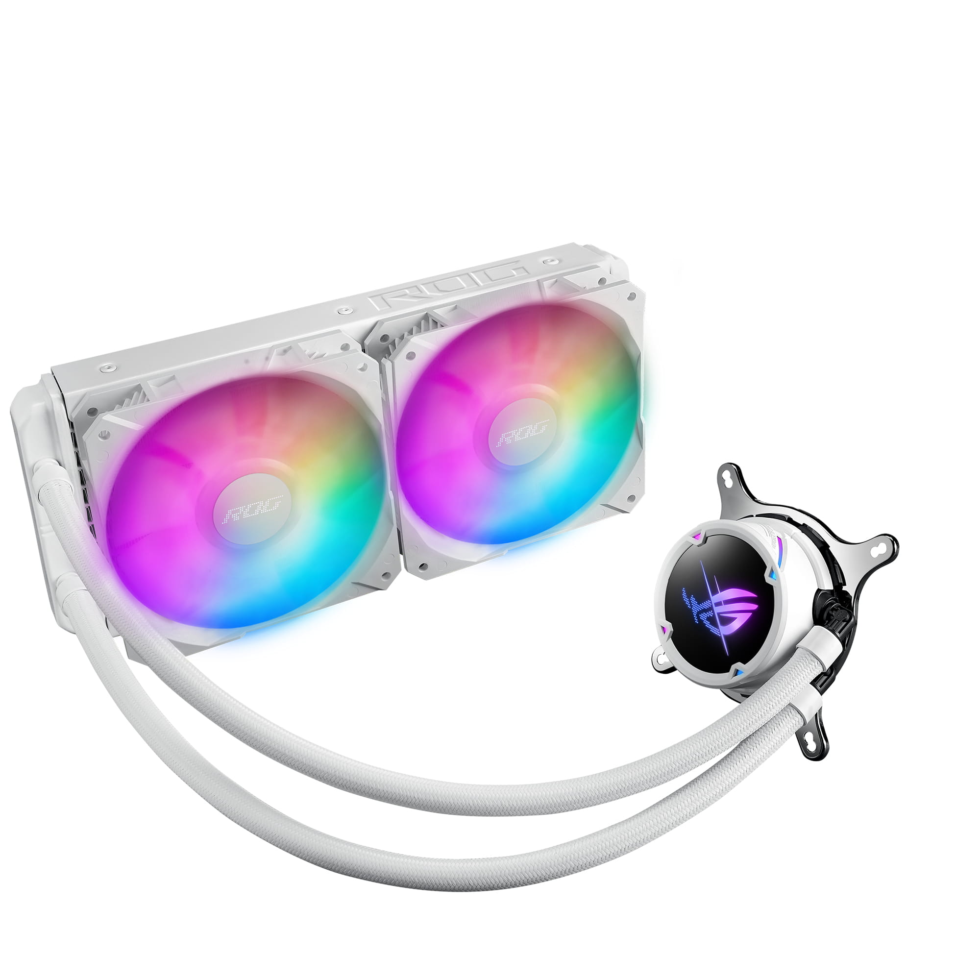 ASUS ROG STRIX LC II 240 ARGB - White Edition - Prozessor-Flüssigkeitskühlsystem - Kühlergröße: 240 mm - (für: LGA1700, LGA1200, LGA115x Socket, AM4, TR4, AM5, LGA2011-3)