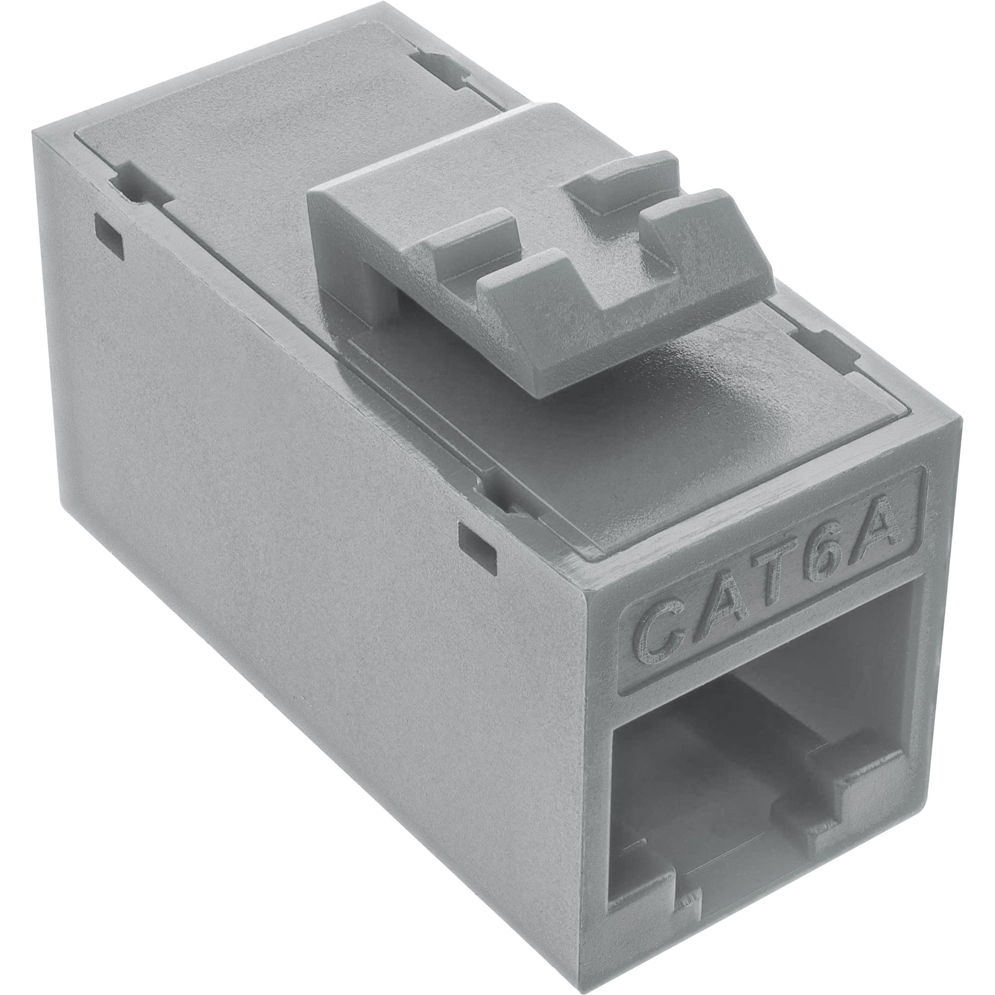 InLine Keystone RJ45 Buchse/Buchse - ungeschirmt - Cat.6A - 8er Pack - grau