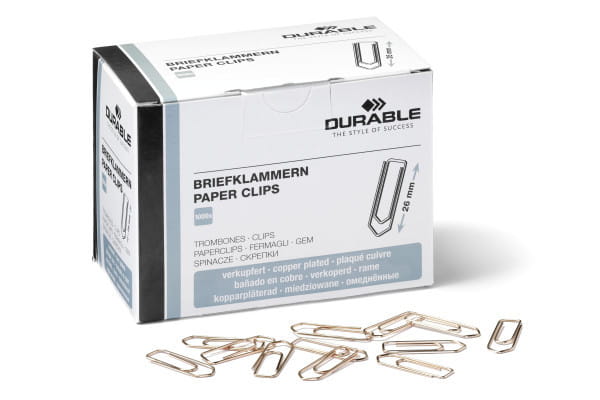 Durable Büroklammern - 26 mm - Kupferbeschichtet