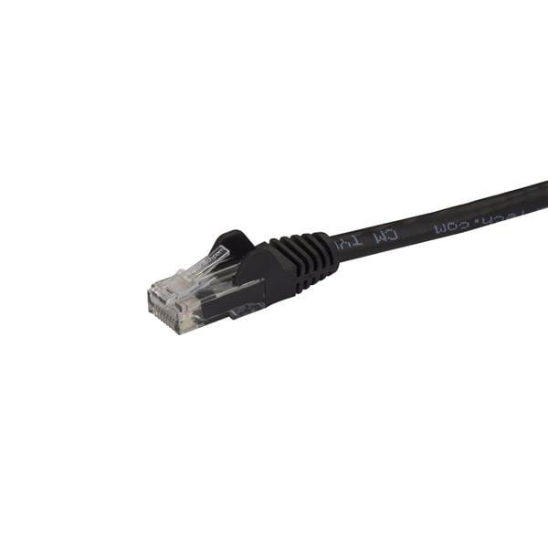 StarTech.com 1m CAT6 Ethernet Cable, 10 Gigabit Snagless RJ45 650MHz 100W PoE Patch Cord, CAT 6 10GbE UTP Network Cable w/Strain Relief, Black, Wiring is UL Certified/TIA - Category 6 - 24AWG (N6PATC1MBK)