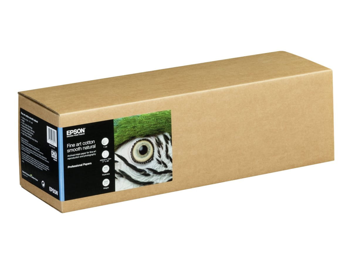 Epson Fine Art - Baumwolle - glatt matt - 490 Mikron - Natural - Rolle (43,2 cm x 15 m)