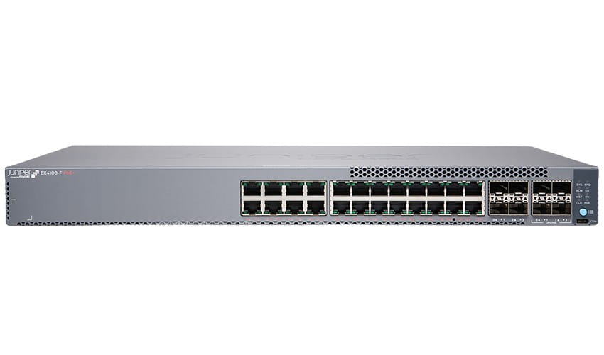 Juniper EX Series EX4100-F-24T - Switch - L3 - managed - 24 x 10/100/1000Base-T + 4 x 10 Gigabit (Uplink)