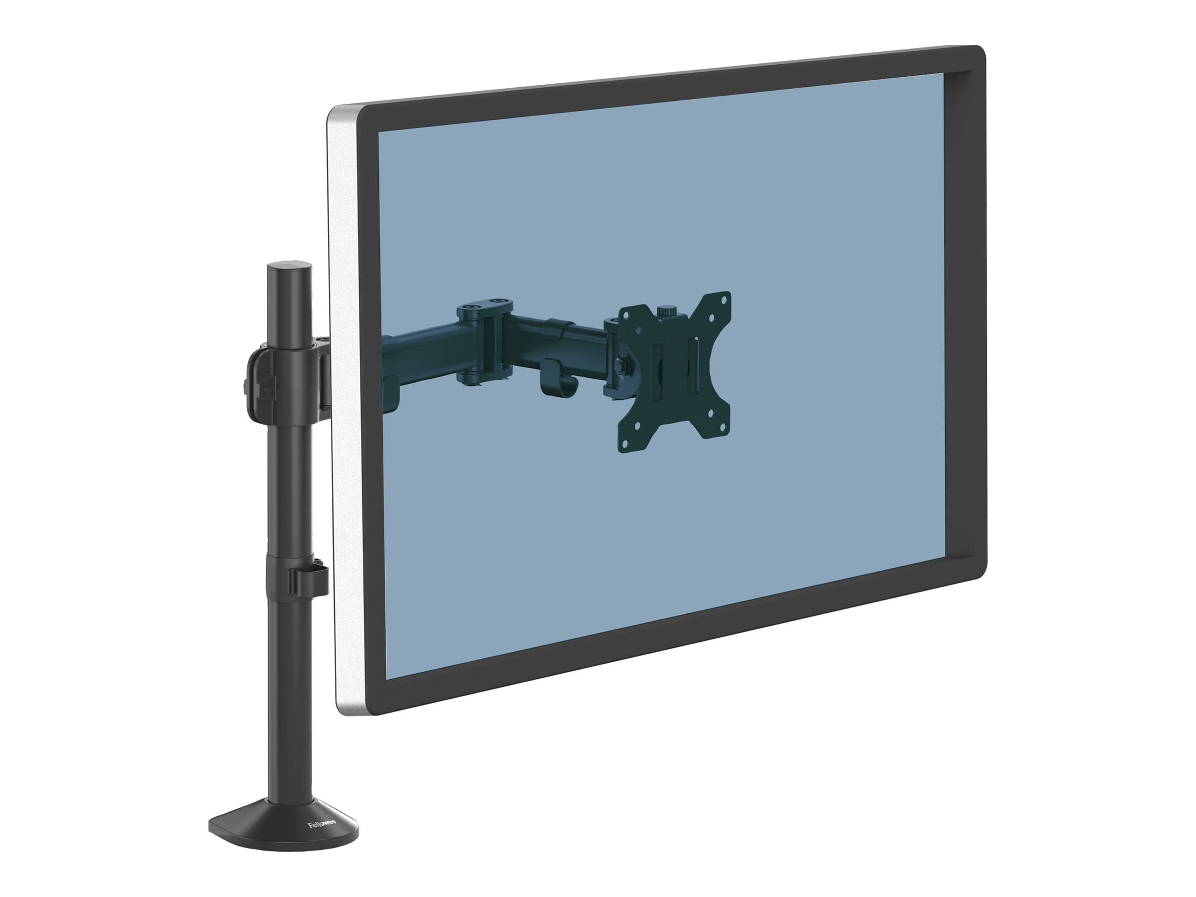 Fellowes Reflex Single Monitor Arm - Befestigungskit - einstellbarer Arm - für Monitor - Metall - Schwarz, RAL 9017 - Bildschirmgröße: up to 81.28 cm (bis zu 32 Zoll)