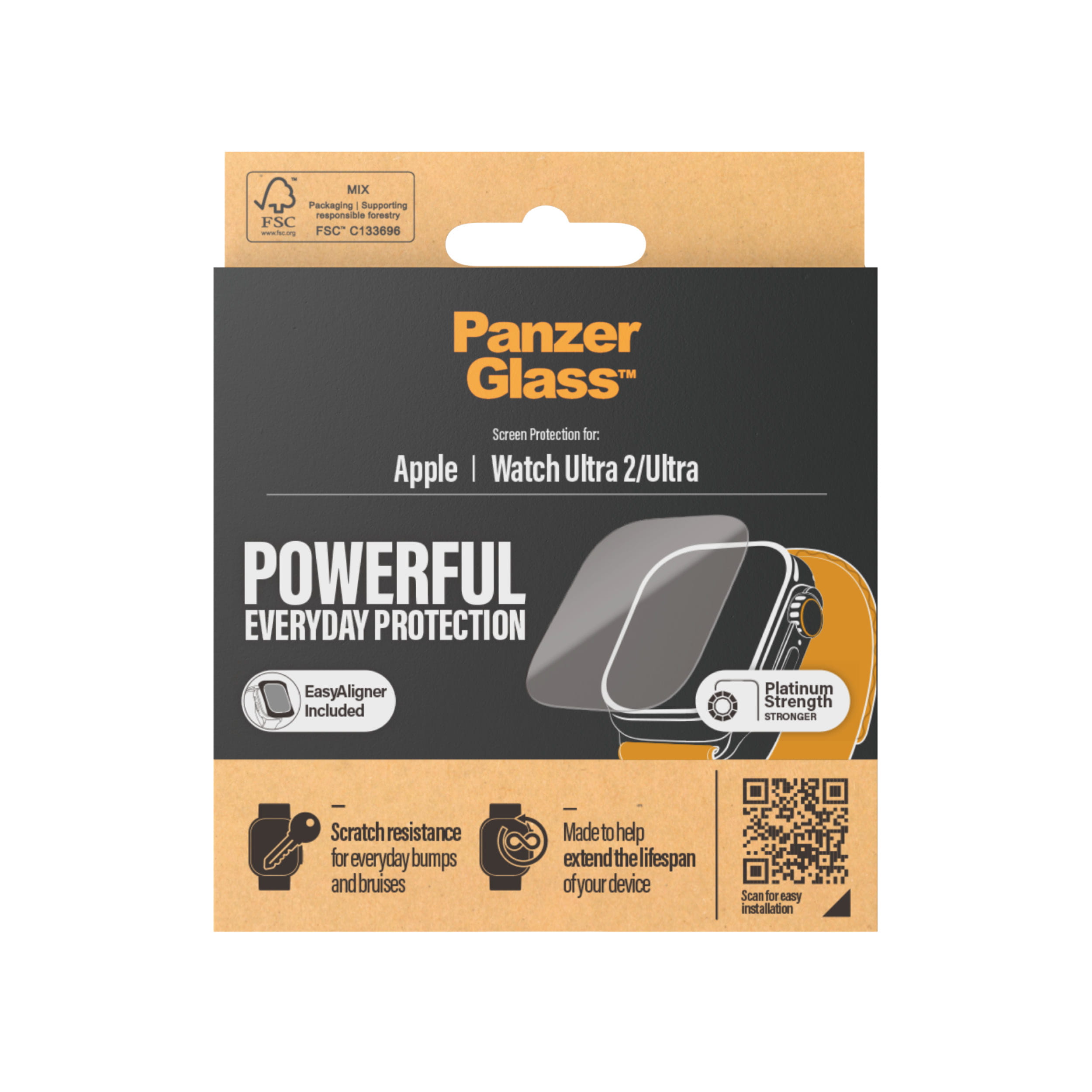 PanzerGlass Bildschirmschutz für Smartwatch - Glas - für Apple Watch Ultra (49 mm)