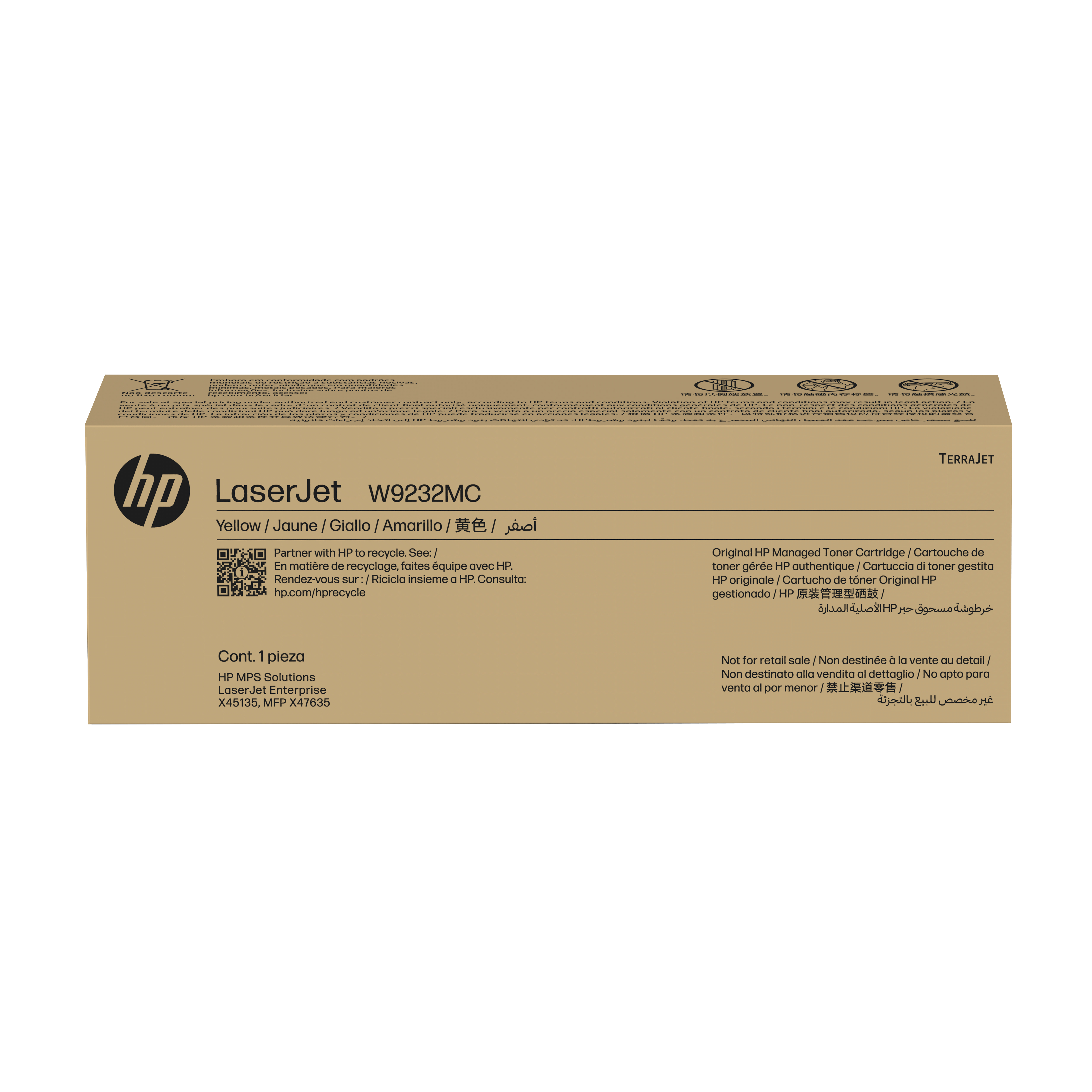 HP W9232MC Managed Original LaserJet Tonerkartusche, Gelb, 8000 Seiten, Gelb, 1 Stück(e)