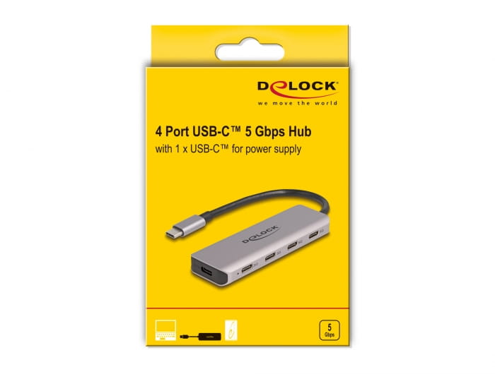 Delock Hub - 5 Gbps, with USB-C connector