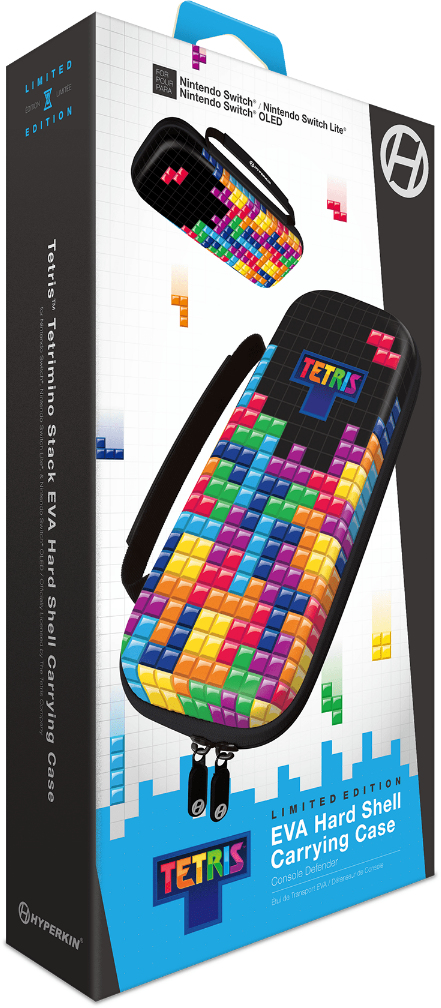 Hyperkin M07541-TETS, Hartschalenkoffer, Schwarz, Mehrfarbig, EVA (Äthylen-Vinylazetat), Nintendo Switch, Stoßfest, Tropfsicher, Kratzresistent, Tetris