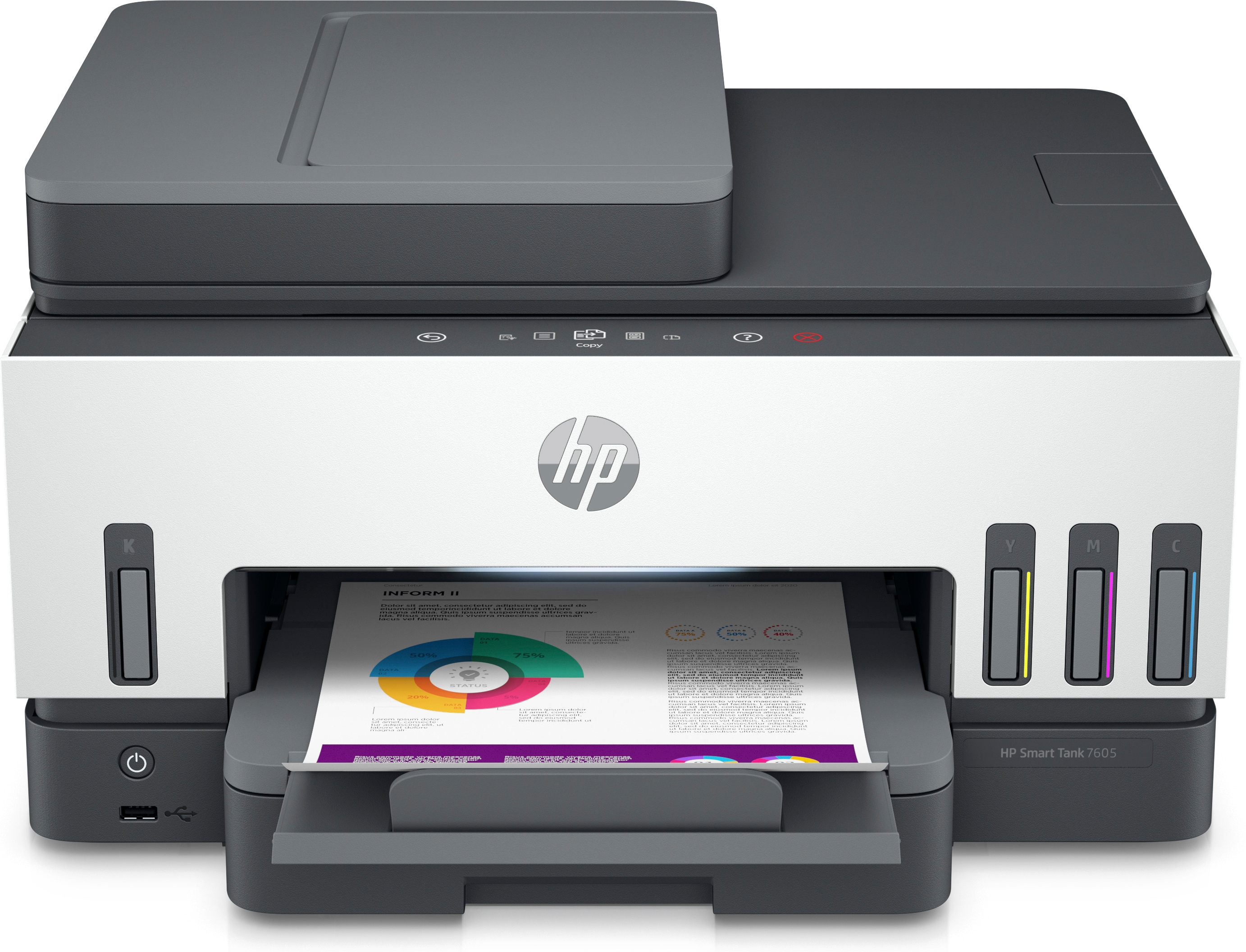 HP Smart Tank 7605 All-in-One - Multifunktionsdrucker - Farbe - Tintenstrahl - nachfüllbar - Letter A (216 x 279 mm)/
