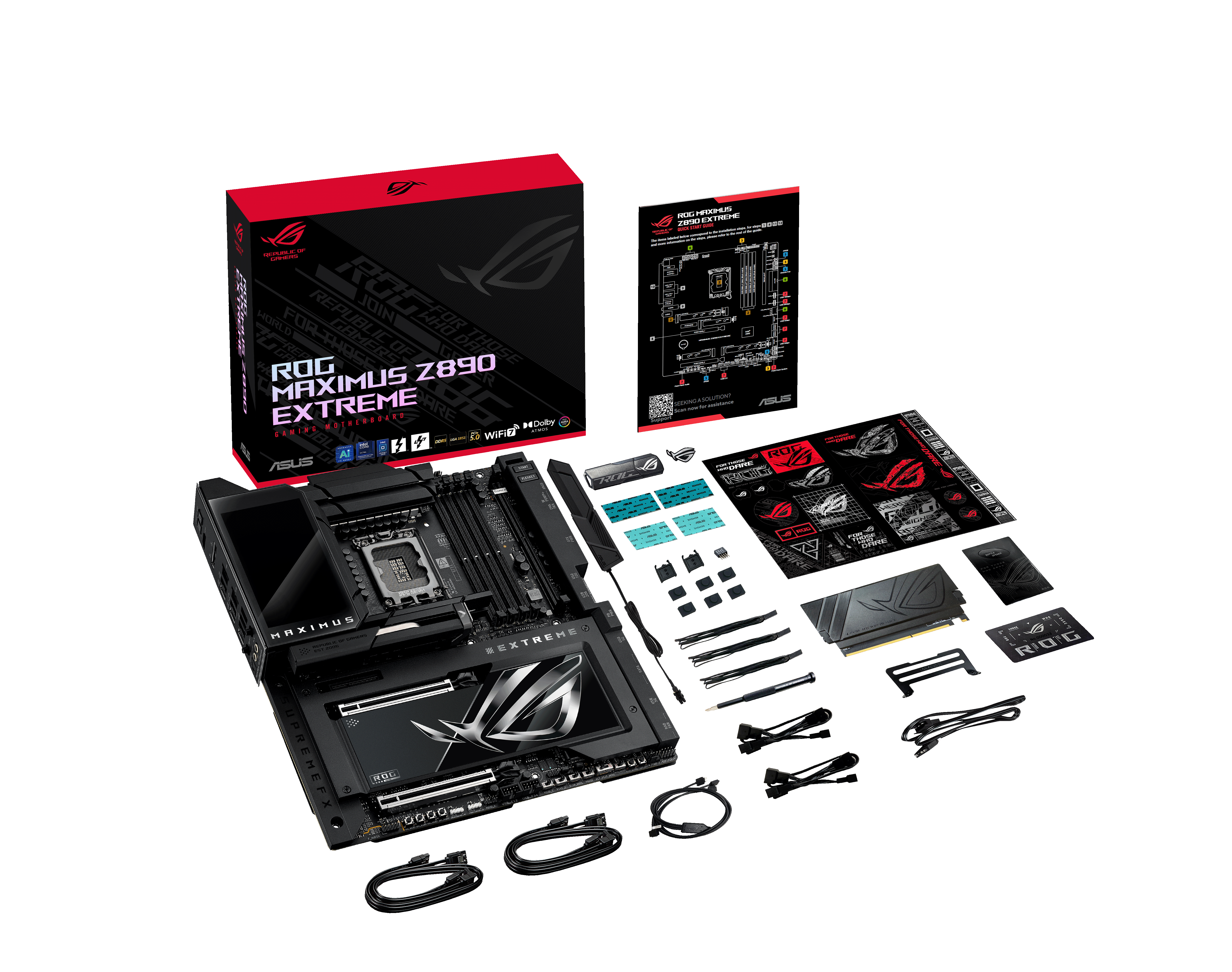 ASUS ROG MAXIMUS Z890 EXTREME - Motherboard - ATX - LGA1851-Sockel - Z890 Chipsatz - USB4, USB 3.2 Gen 1, USB-C 3.2 Gen2, USB 3.2 Gen 2 - Wi-Fi 7, Bluetooth, 10 Gigabit LAN - Onboard-Grafik (CPU erforderlich)
