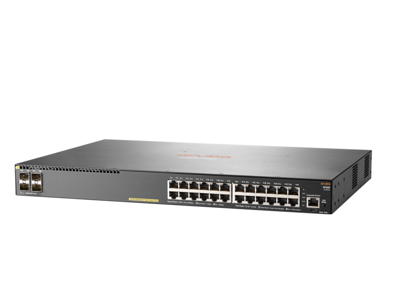 HPE Aruba Networking 2930F 24G PoE+ 4SFP - Switch - L3 - managed - 24 x 10/100/1000 (PoE+)