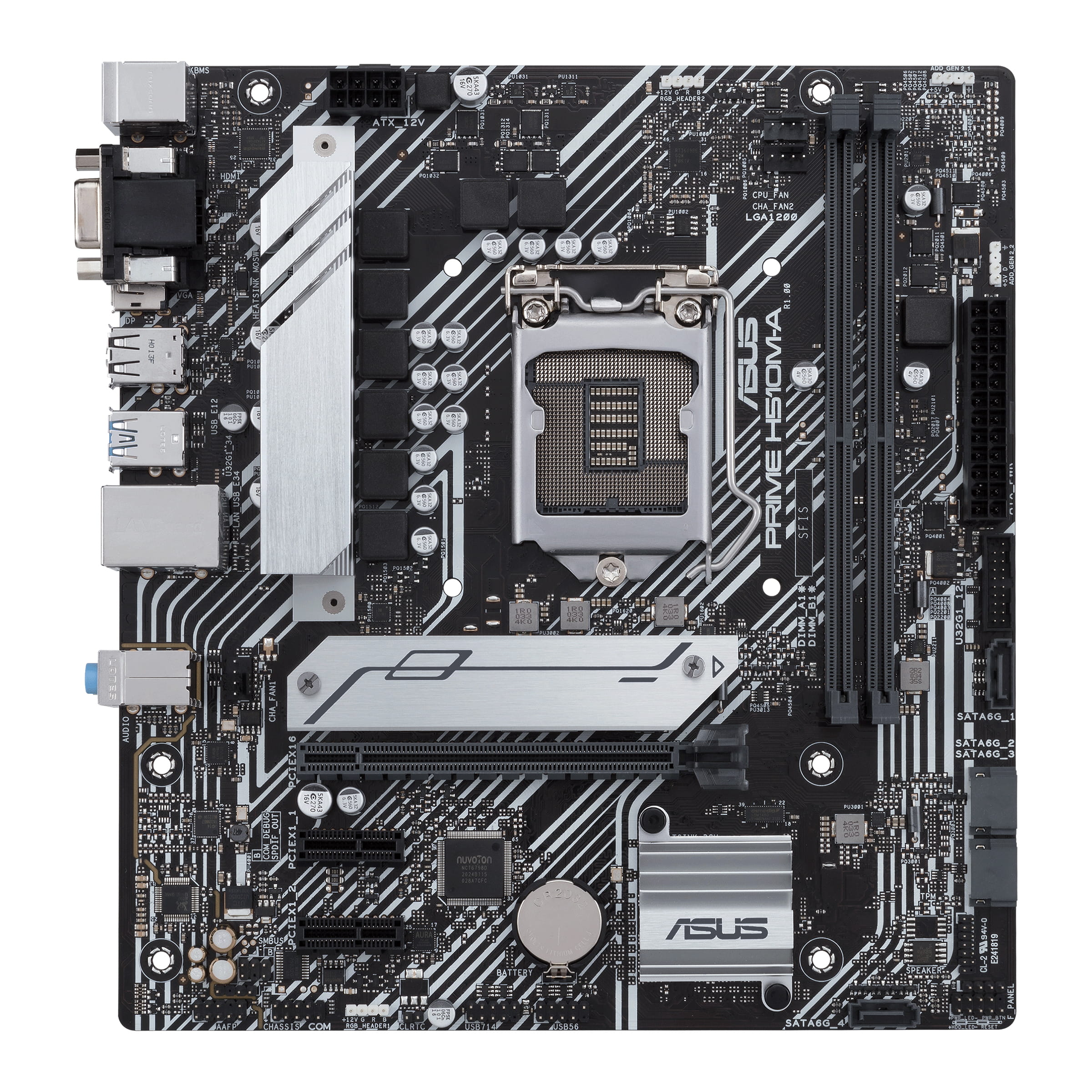 ASUS PRIME H510M-A - Motherboard - micro ATX - LGA1200-Sockel - H510 Chipsatz - USB 3.2 Gen 1 - Gigabit LAN - Onboard-Grafik (CPU erforderlich)