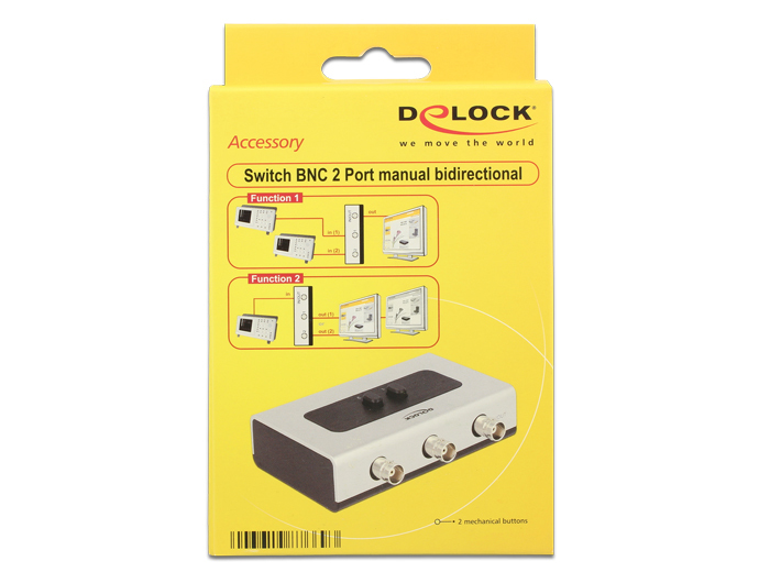 Delock Switch BNC 2 port manual bidirectional