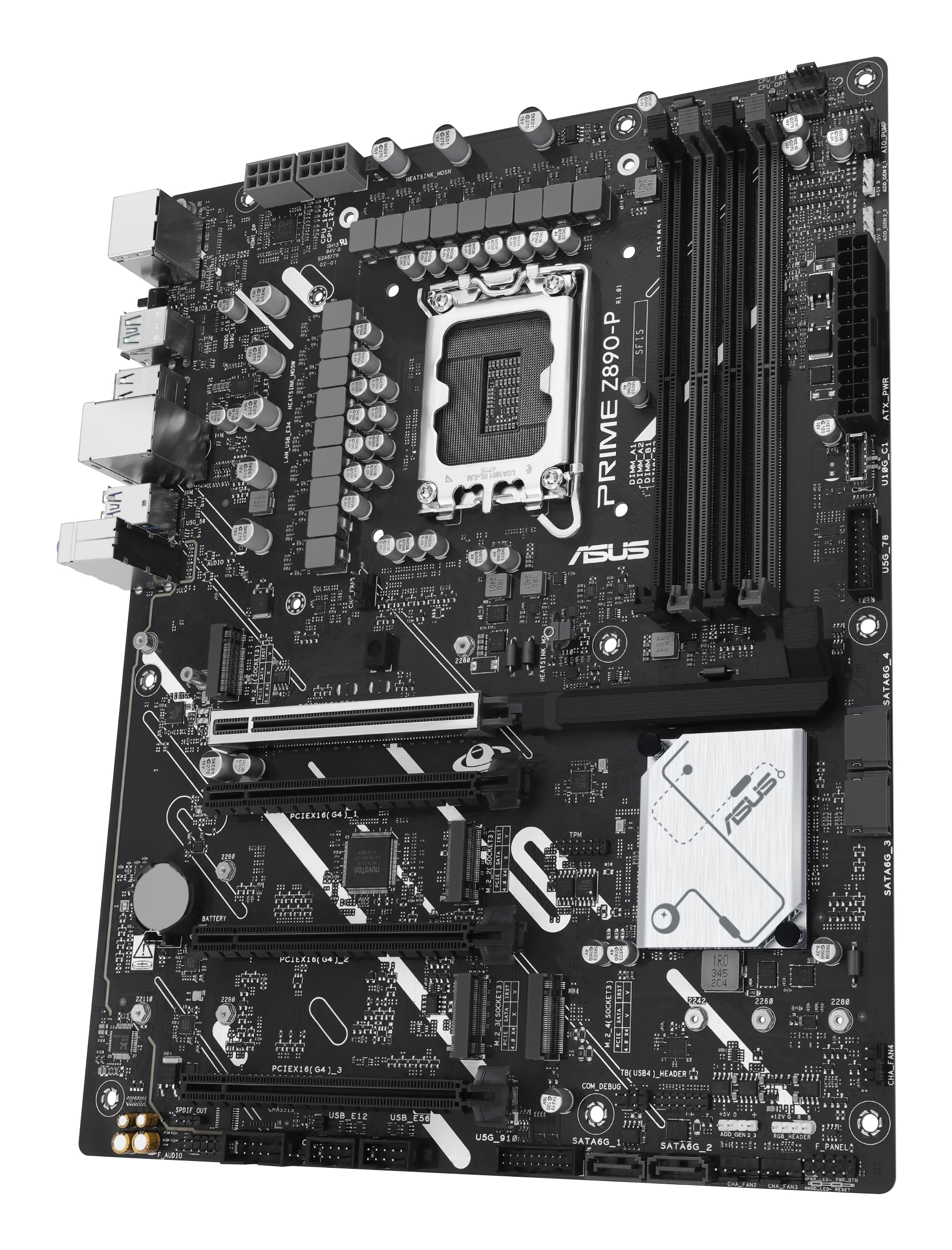 ASUS PRIME Z890-P - Motherboard - ATX - LGA1851 Sockel - Z890 Chipsatz - USB-C 3.2 Gen 2x2, USB 3.2 Gen 2, USB 3.2 Gen 1, USB-C 3.2 Gen 1 - 2.5 Gigabit LAN - Onboard-Grafik (CPU erforderlich)