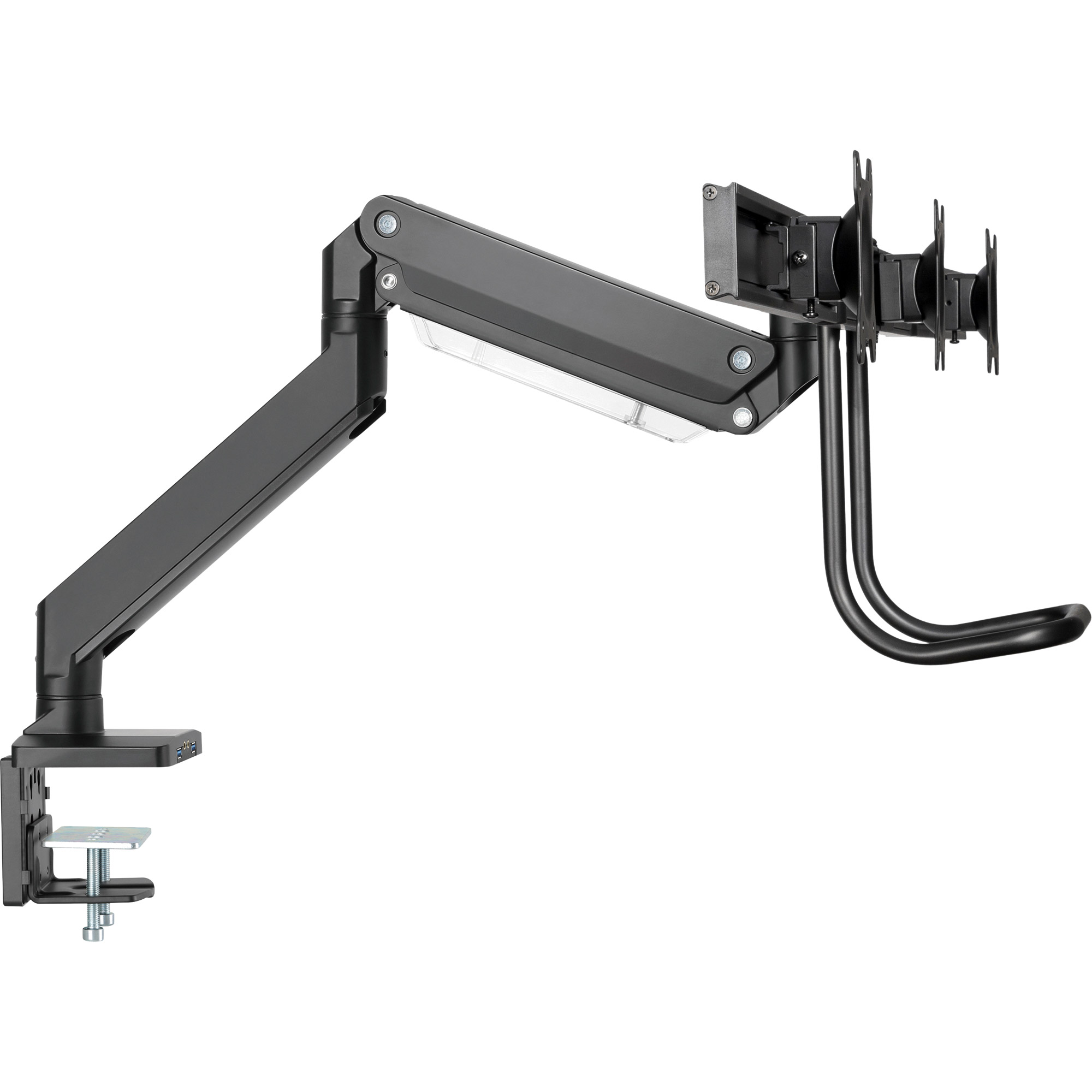 InLine Tischhalterung mit Lifter+USB - beweglich - für 3 Monitore bis 69cm (27")