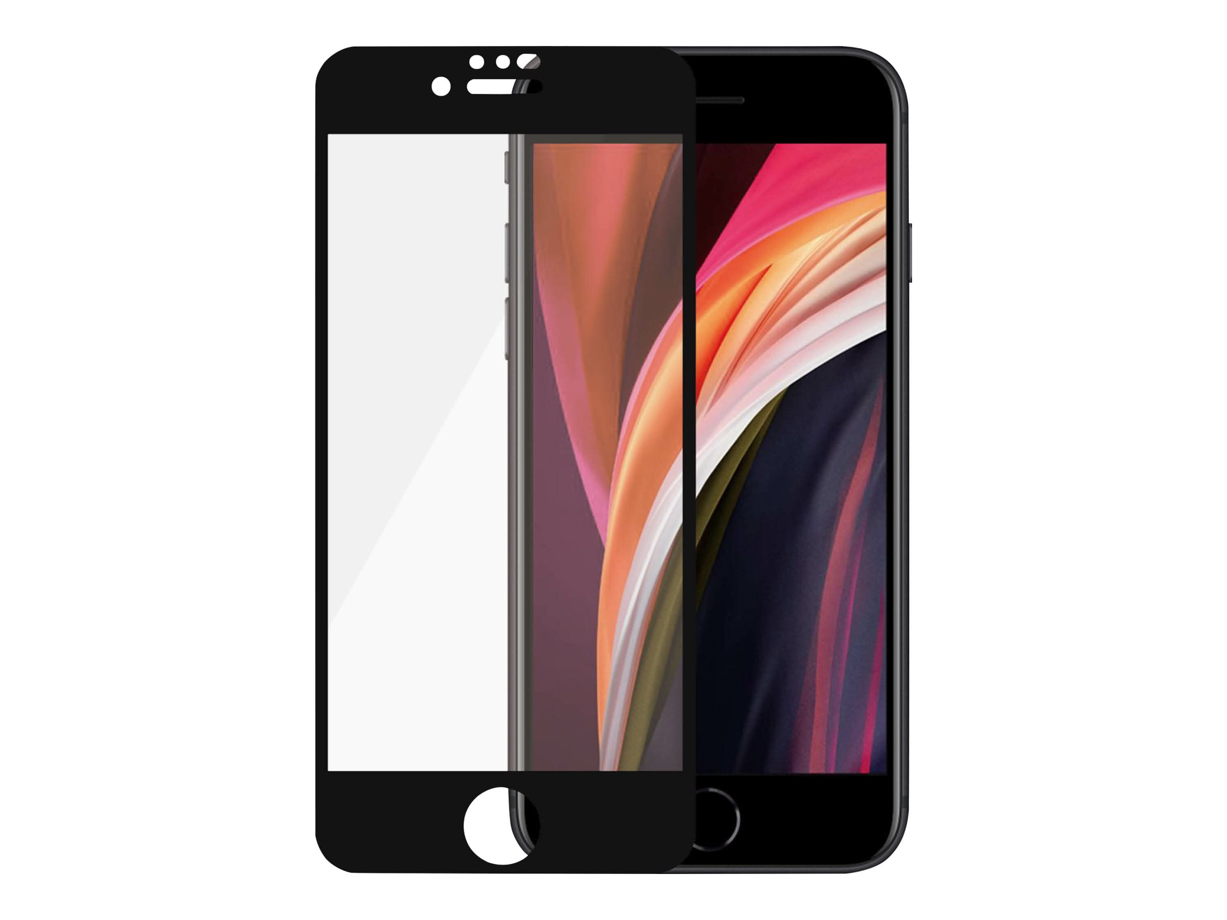 PanzerGlass Bildschirmschutz für Handy - Glas - Rahmenfarbe schwarz - für Apple iPhone 6, 6s, 7, 8, SE (2. Generation)
