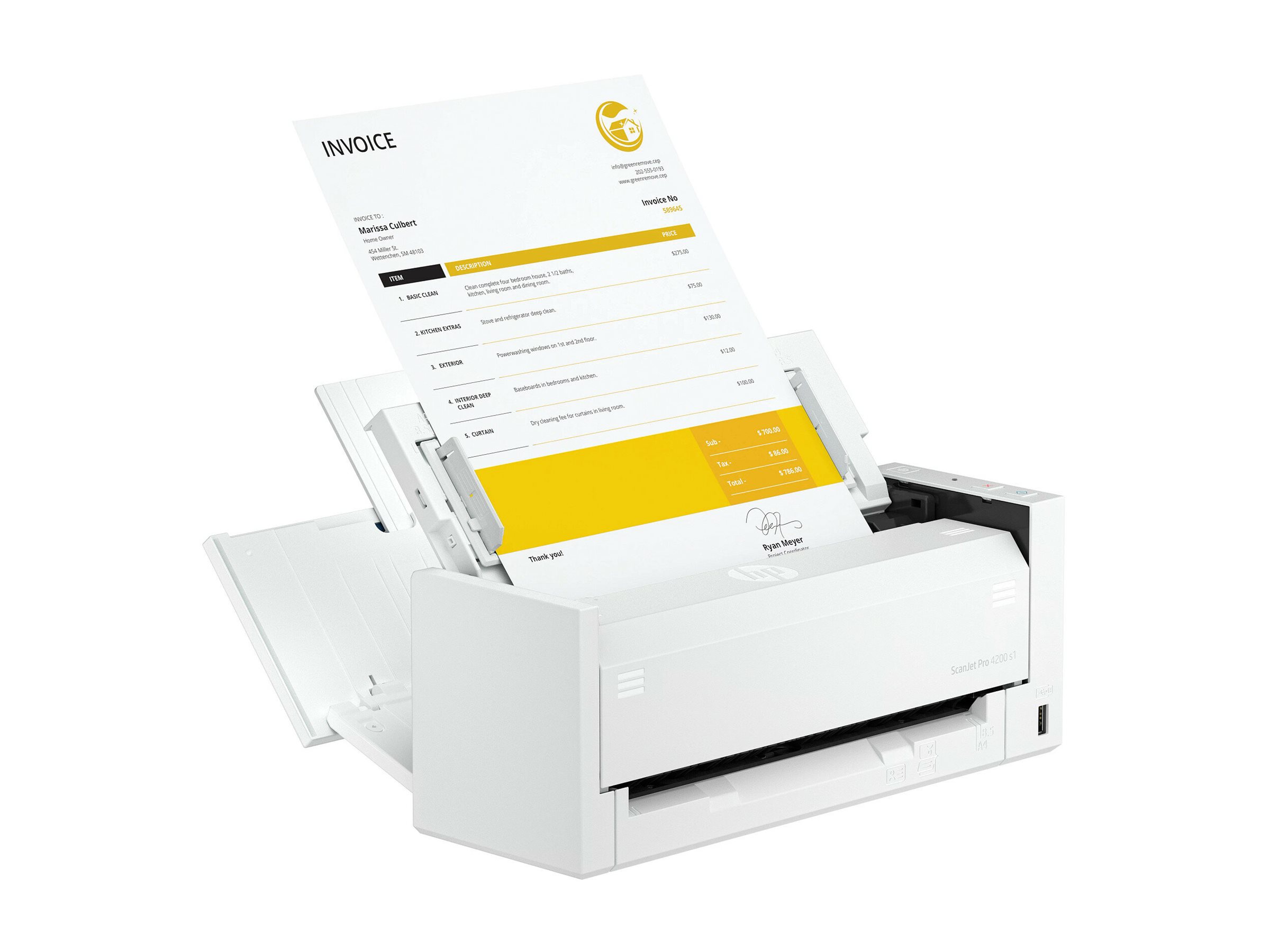 HP Scanjet Pro 4200 s1 - Dokumentenscanner - Duplex - 216 x 5842 mm - 1200 dpi x 1200 dpi - bis zu 40 Seiten/Min. (einfarbig)