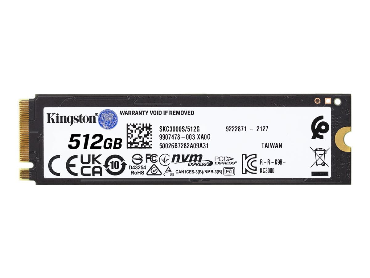 Kingston KC3000 - SSD - 512 GB - intern - M.2 2280 - PCIe 4.0 (NVMe)