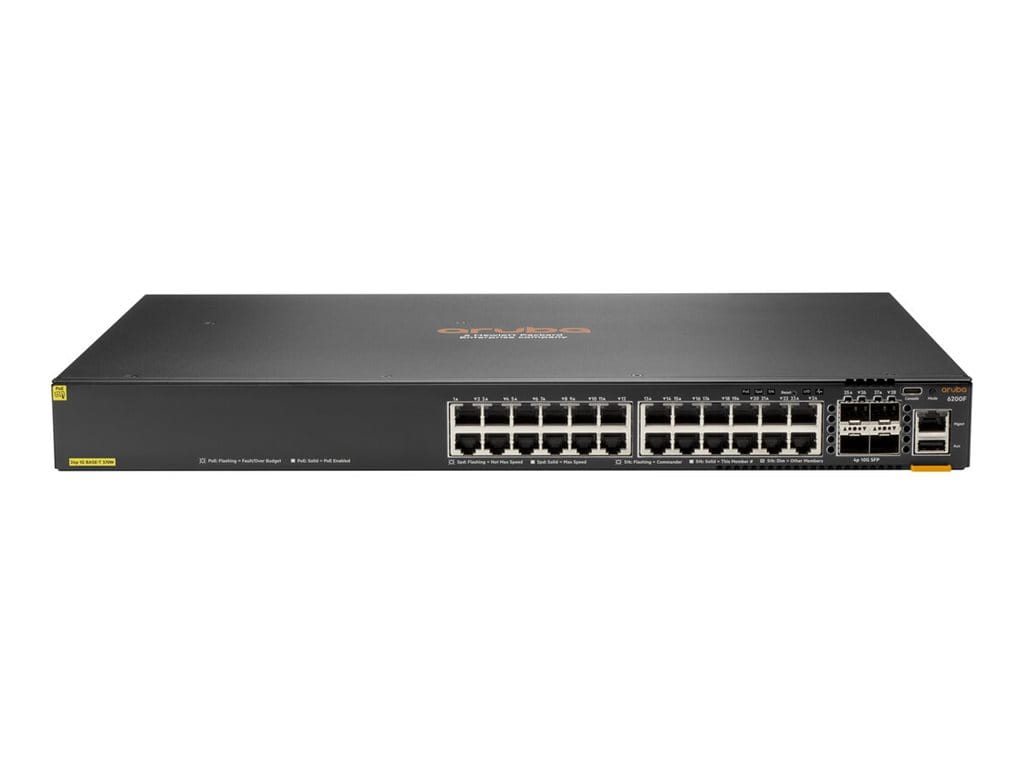 HPE Aruba Networking CX 6200F - Switch - nur horizontale Oberflächenmontage - L3 - managed - 24 x 10/100/1000 (PoE+)