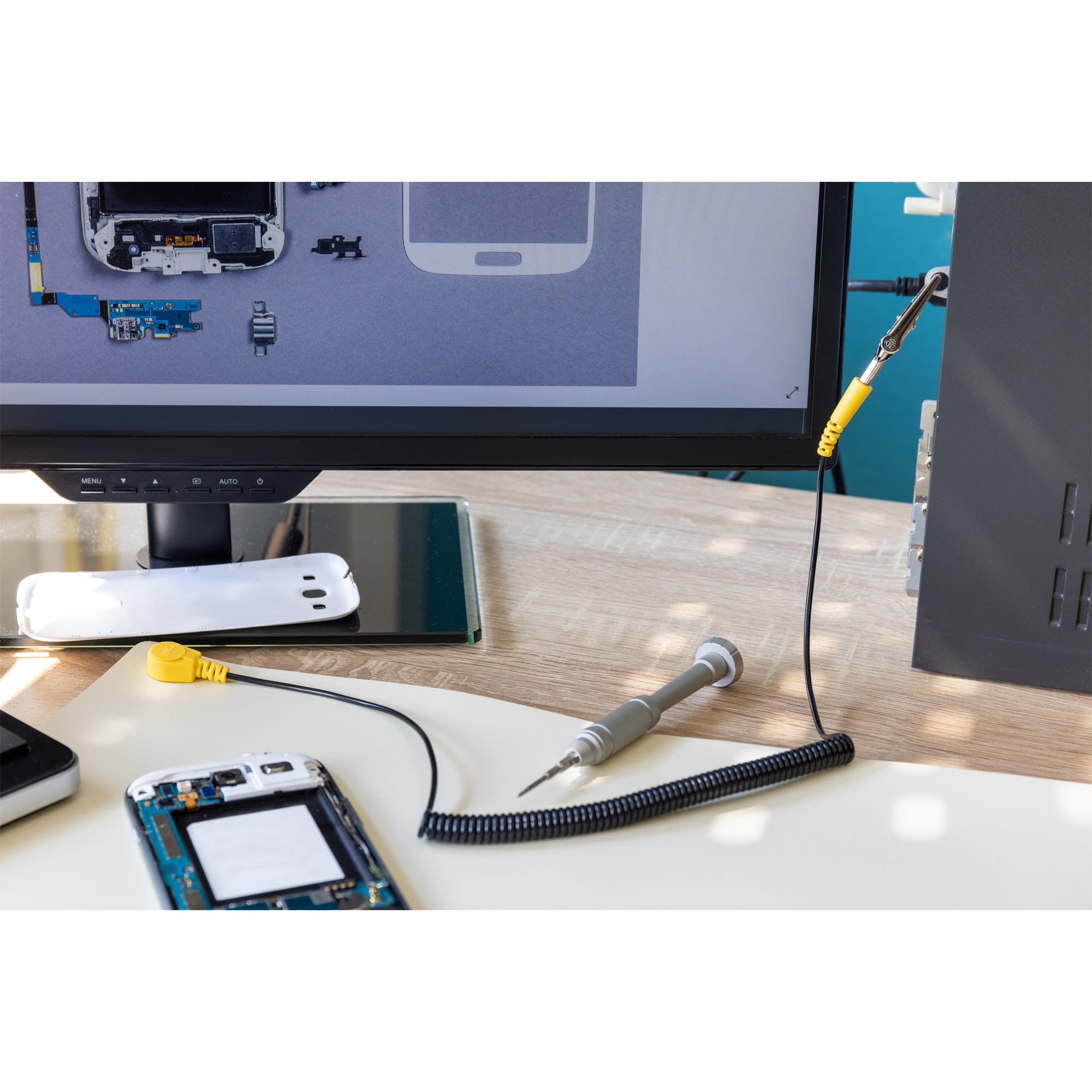 InLine Antistatik Arbeitsmatte - 90x60 cm - ESD Schutz - PVC