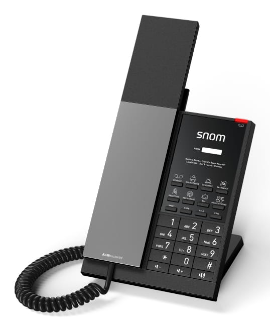Snom HD350A, IP-Telefon, Schwarz, Kabelgebundenes Mobilteil, Tisch/Wand, Antibakteriell, 100 - 240 V