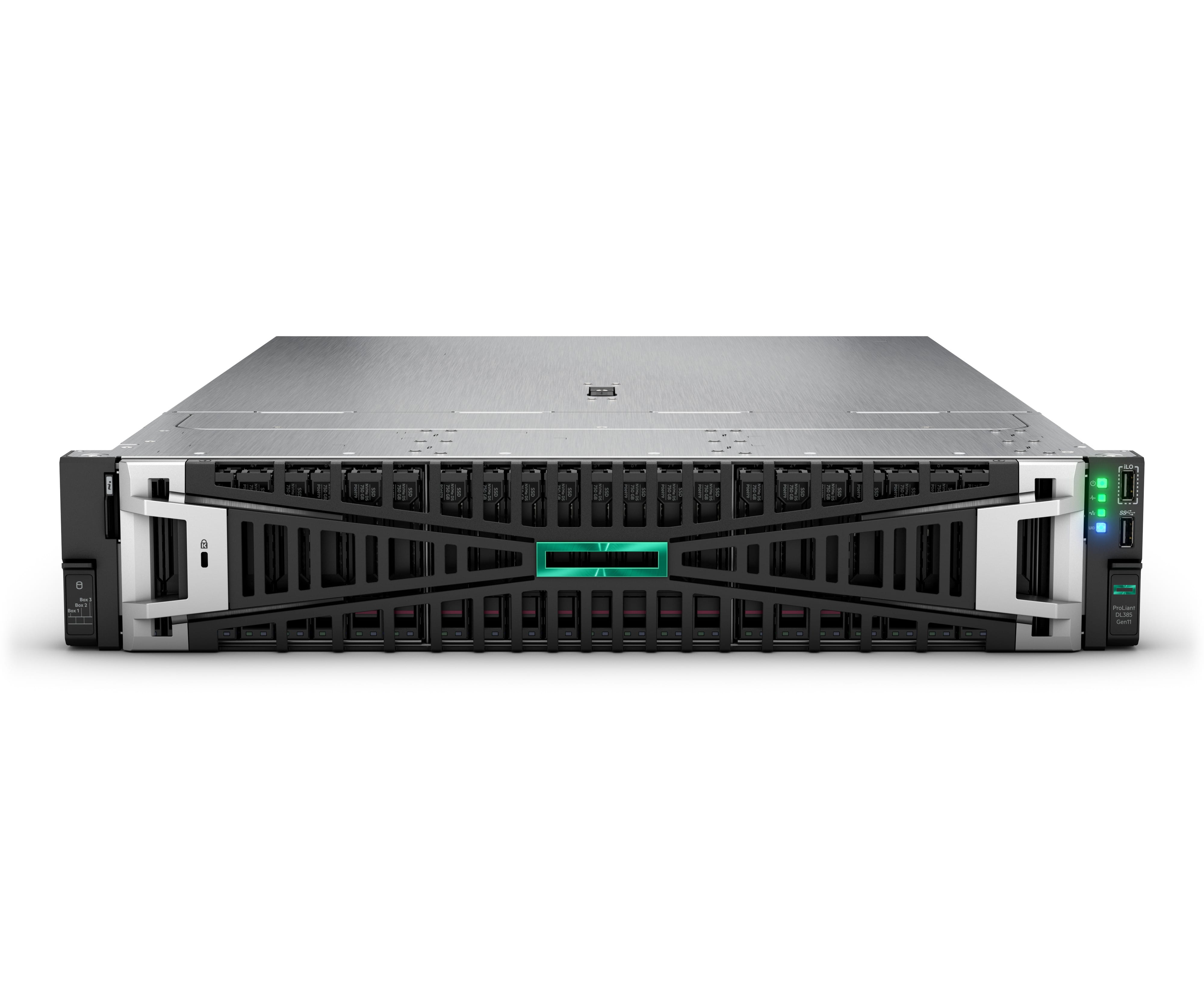 HPE ProLiant DL385 Gen11 Network Choice - 2U - zweiweg - 1 x EPYC 9115 / 2.6 GHz - RAM 64 GB - SATA/SAS - Hot-Swap 8.9 cm (3.5")