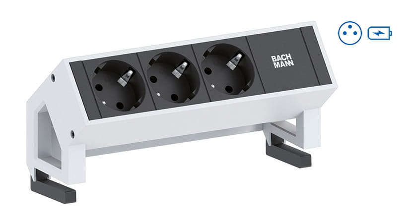 Bachmann DESK 2 - Steckdosenleiste - AC - Eingabe, Eingang GST18 - Ausgangsanschlüsse: 1 (Strom UTE, 2 x USB)