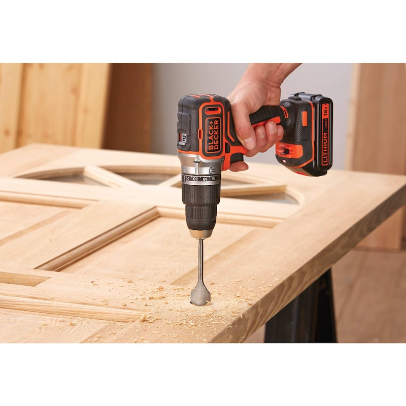 Black & Decker Schlagbohrhammer - schnurlos - 2 Geschwindigkeiten 13 mm