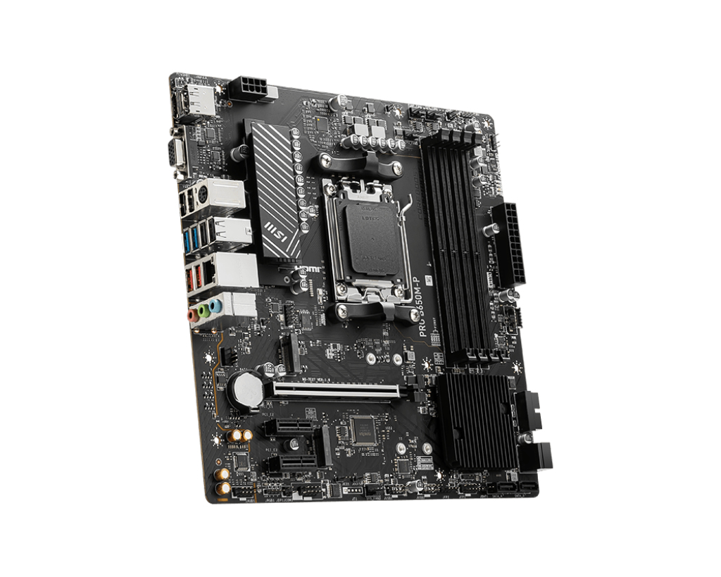 MSI PRO B650M-P - Motherboard - micro ATX - Socket AM5 - AMD B650 Chipsatz - USB-C 3.2 Gen 2x2, USB 3.2 Gen 2, USB 3.2 Gen 1 - 2.5 Gigabit LAN - Onboard-Grafik (CPU erforderlich)