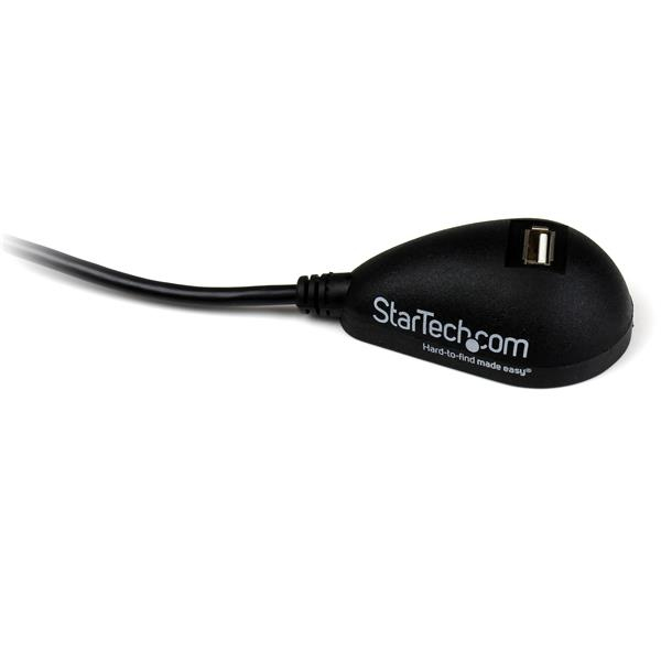 StarTech.com USB 2.0 Verlängerung 1,5m mit Dockingstation - USB-A Verlängerungskabel Stecker auf Buchse mit Standfuss inSchwarz - USB-Verlängerungskabel - USB (M)