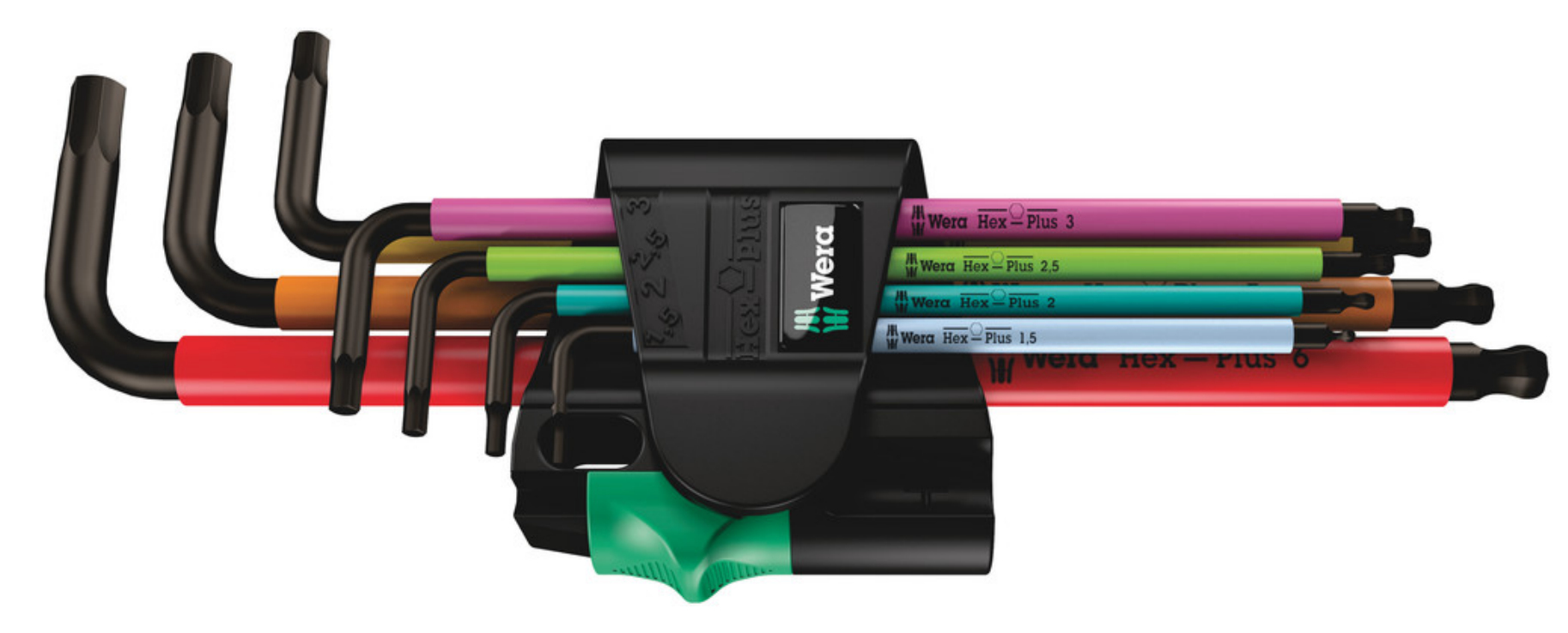 Wera 05022534001, L-förmiger Inbusschlüssel-Satz, Metrisch, 7 Stück(e), 1.5,2,2.5,3,4,5,6 mm, 25 mm, 76 mm