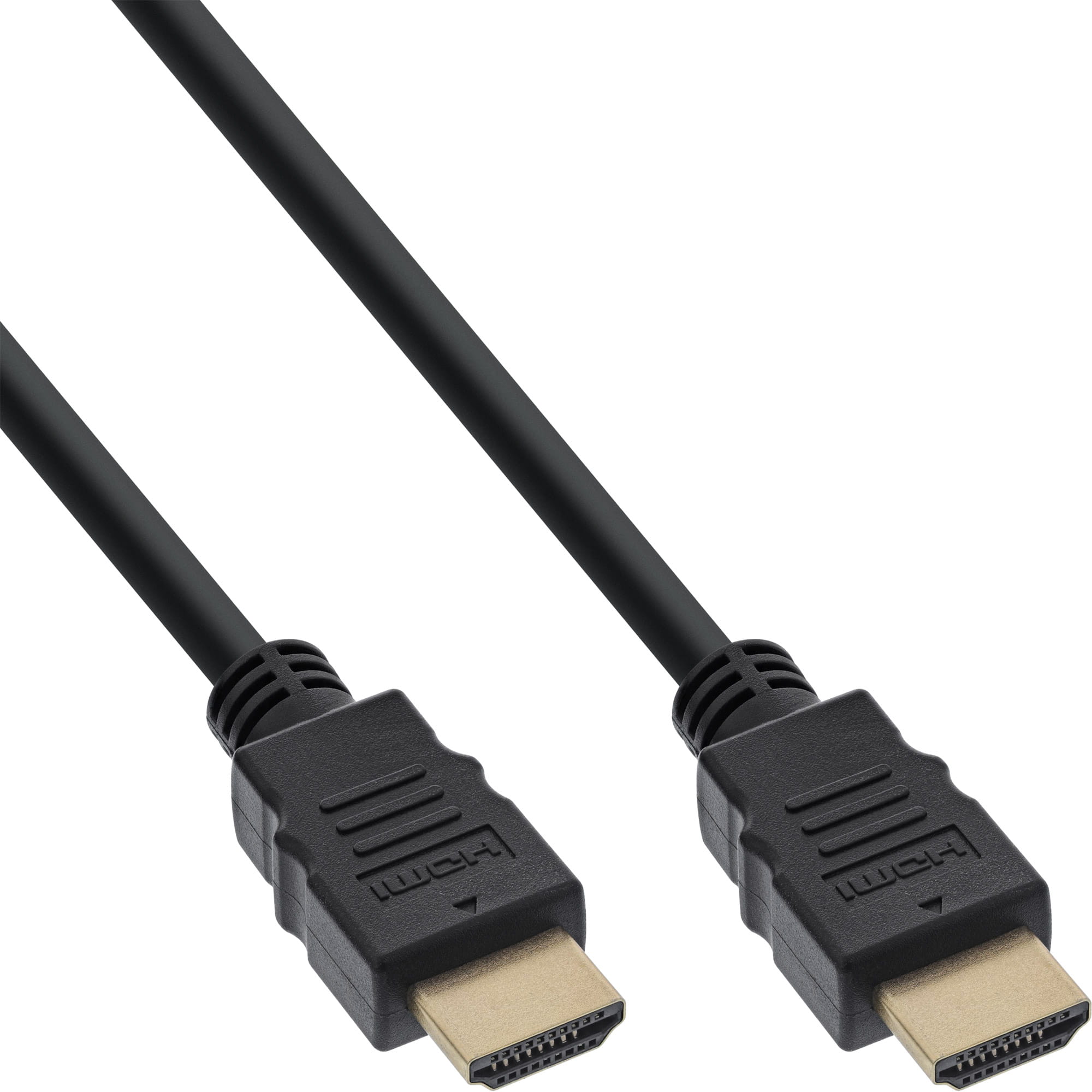 InLine HDMI Kabel - HDMI-High Speed mit Ethernet - Stecker/Stecker - schwarz - 0,5m
