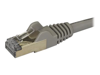 StarTech.com 1.5m CAT6A Ethernet Cable, 10 Gigabit Shielded Snagless RJ45 100W PoE Patch Cord, CAT 6A 10GbE STP Network Cable w/Strain Relief, Grey, UL Certified Wiring/TIA - Category 6A - 26AWG (6ASPAT150CMGR)