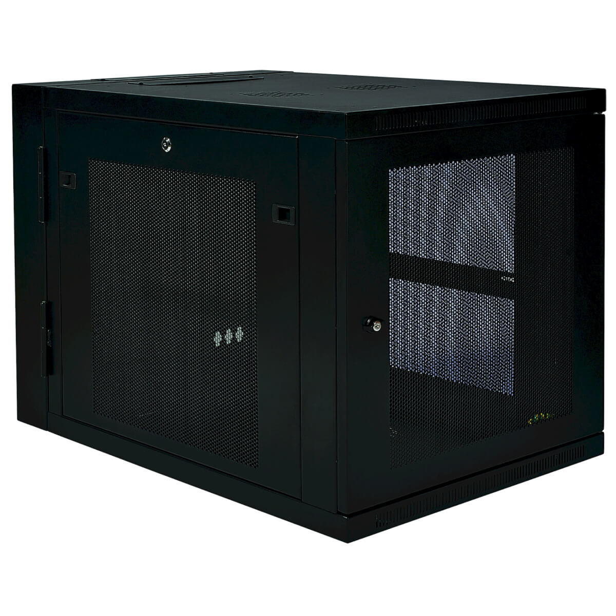 Tripp 12U Wall Mount Rack Enclosure Server Cabinet Hinged 33" Extended Depth - Schrank Netzwerkschrank - geeignet für Wandmontage - Schwarz - 12U - 48.3 cm (19")