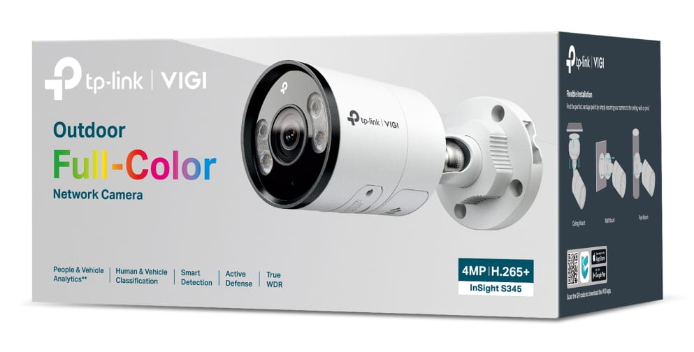 TP-LINK VIGI InSight S345 V1.6 - Netzwerk-Überwachungskamera - Kugel - Außenbereich - wasserfest - Farbe (Tag&Nacht)